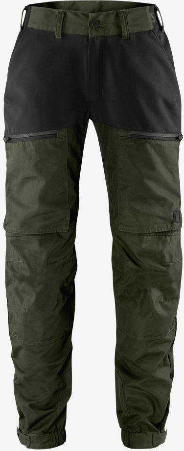CARBON SEMISTRETCH FRILUFTSBYXOR MILITÄRGRÖN/SVART, DAM - 2