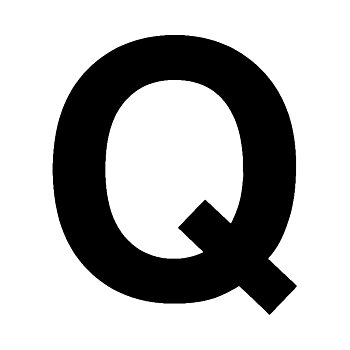 KLISTERMÄRKE BOKSTAV Q 100MM