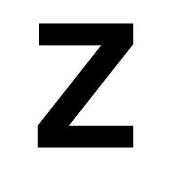 KLISTERMÄRKE BOKSTAV Z 100MM