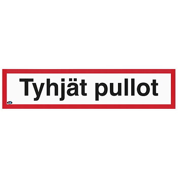 SKYLT TYHJÄT PULLOT 400X100