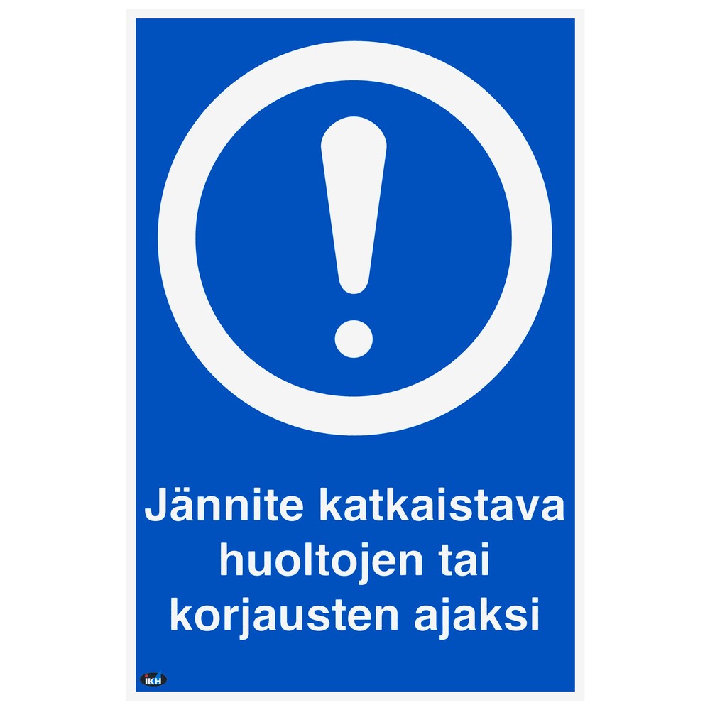 SKYLT JÄNNITE KATKAISTAVA HUOL/KOR 200X300 PLASTIK