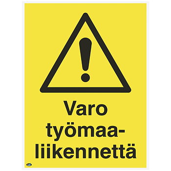 SKYLT VARO TYÖMAALIIKENNETTÄ 300X400