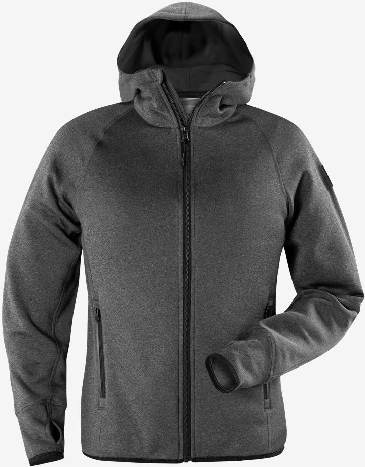 Calcium Polartec® power stretch hoodie antracitgrå, dam - 2