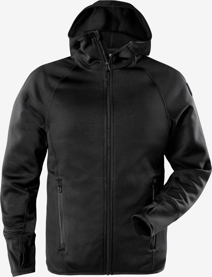Calcium Polartec® power stretch hoodie svart - 2