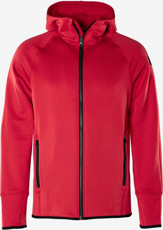 Calcium Polartec® power stretch hoodie röd - 2