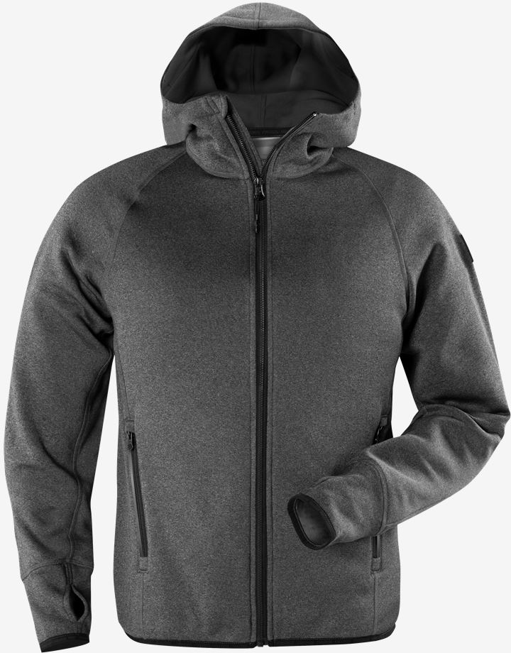 Calcium Polartec® power stretch hoodie antracitgrå - 2