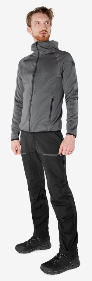 Calcium Polartec® power stretch hoodie antracitgrå