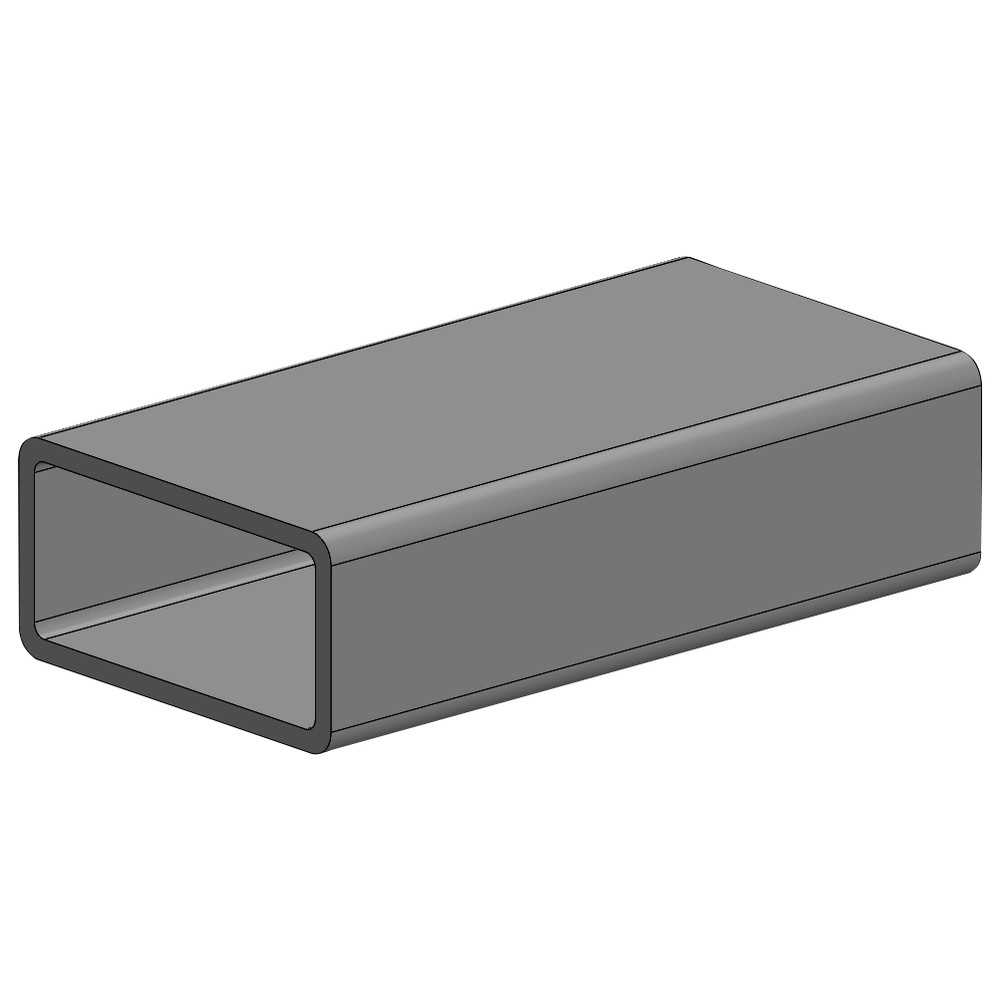 FYRKANTSRÖR 60X120X4X2000MM STÅL