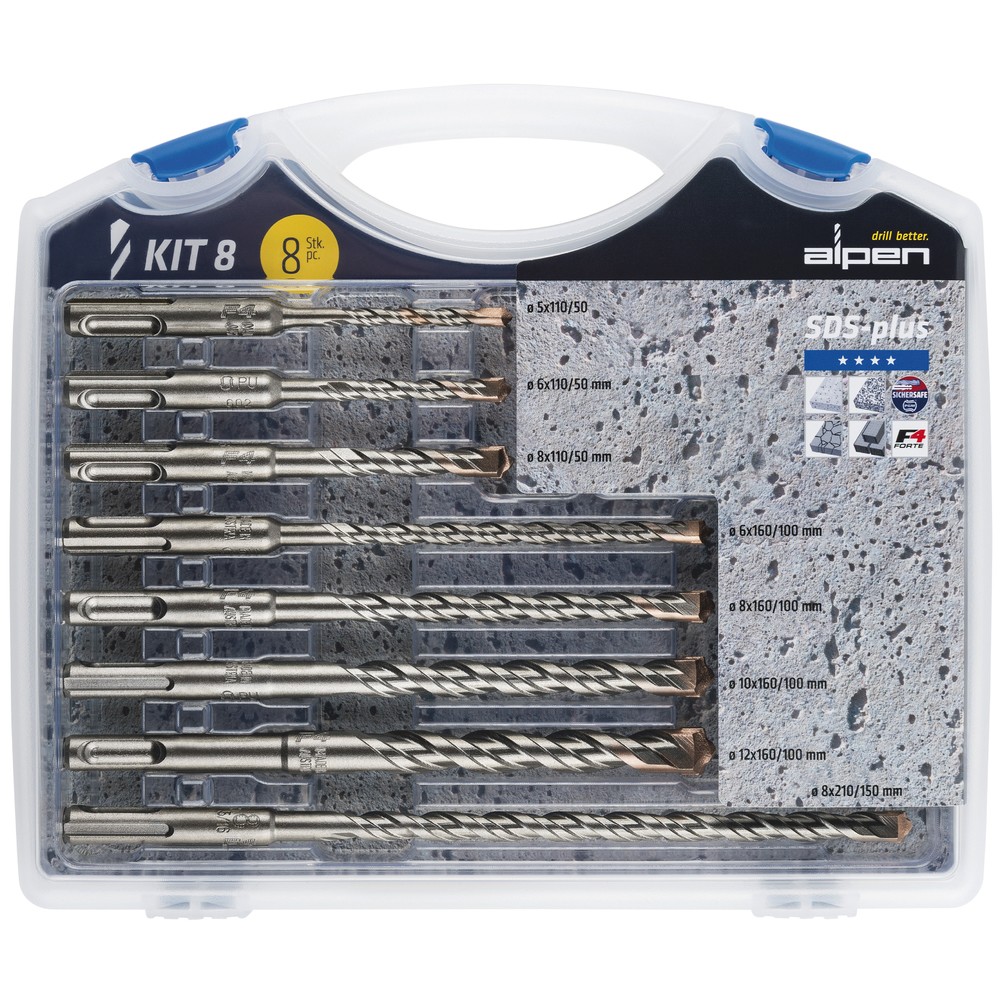 BORRSATS 5-12MM 8 DELAR F4 FORTE SDS-PLUS