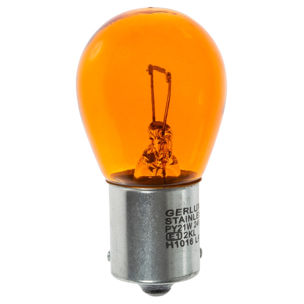 GLÖDLAMPA BA15S 21W 24V GUL