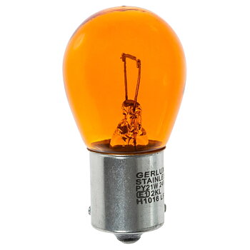 GLÖDLAMPA BA15S 21W 24V GUL