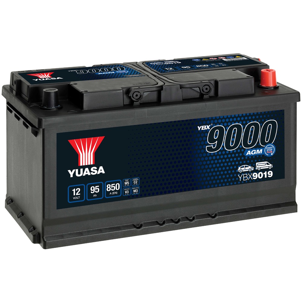BATTERI YUASA 95AH AGM -+ 353X175X190