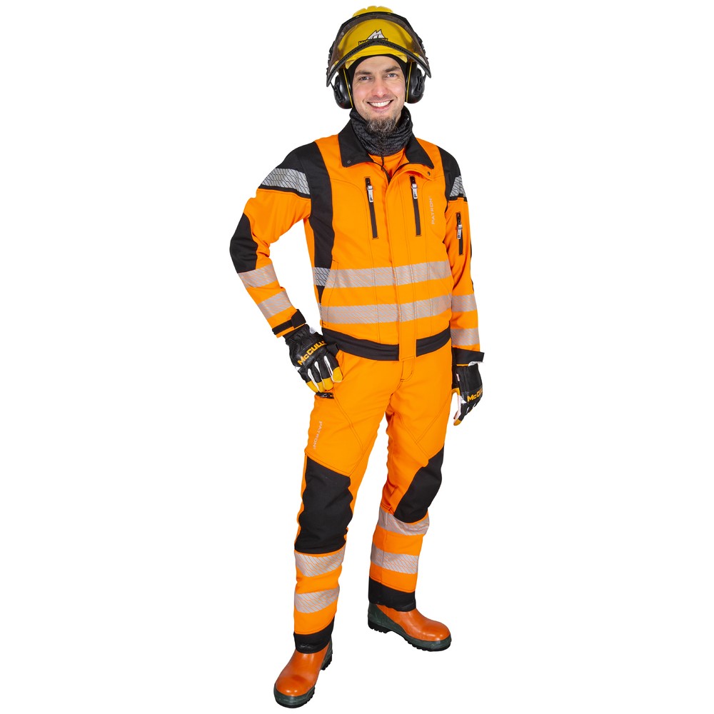 SKOGSJACKA XL STRETCH FL.ORANGE/SVART KL2 EN20471