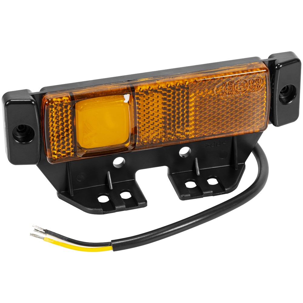 POSITIONSLJUS MED BLINKER LED GUL 12-24V
