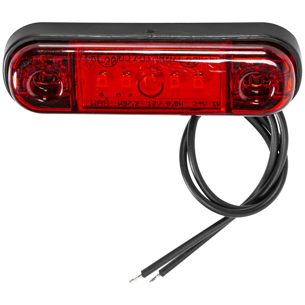 POSITIONSLJUS LED SLIM RÖD 12-24V