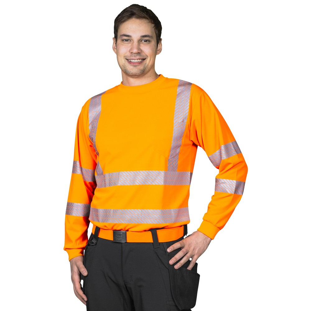 SKJORTA L THERON FL.ORANGE LÅNGÄRMAD TEKNISK KL3 E