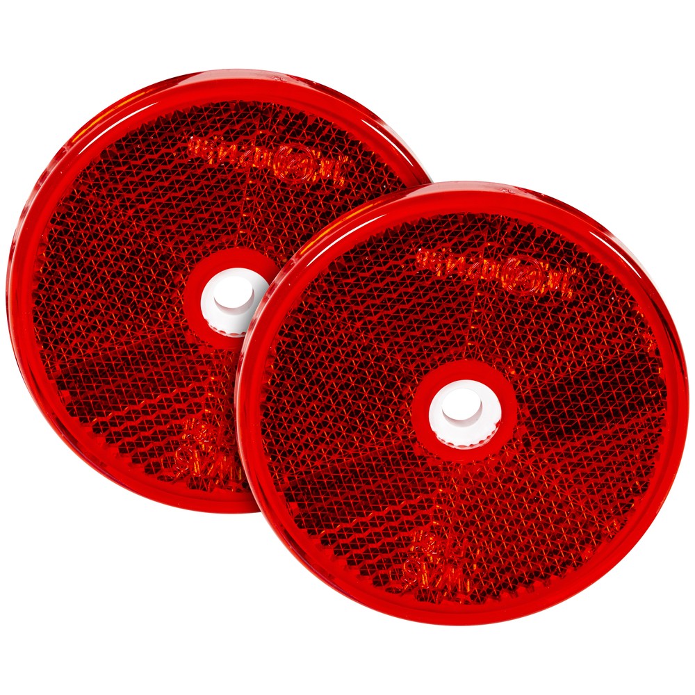 REFLEX RÖD RUND 61MM MONTERINGSHÅL 2ST