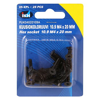 INSEXSKRUV M4X20 10.9 25ST FÖRSÄNKT DIN7991