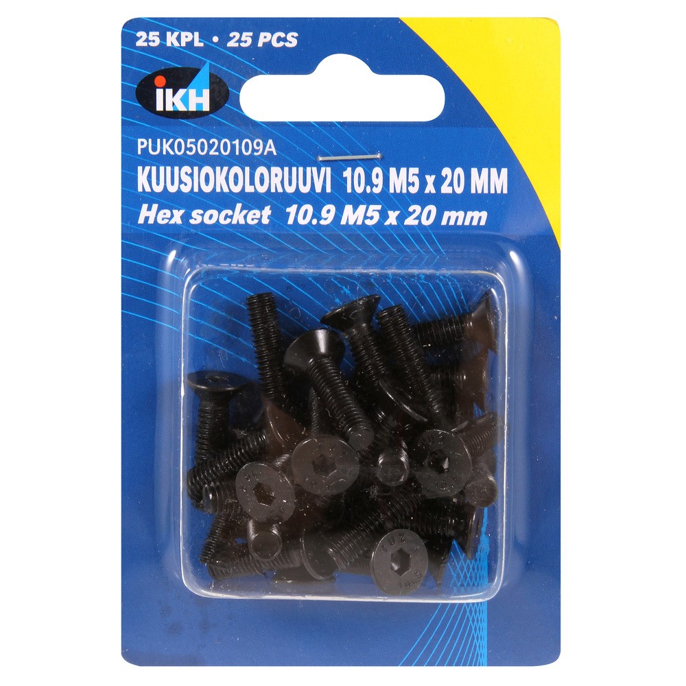 INSEXSKRUV M5X20 10.9 25ST FÖRSÄNKT DIN7991