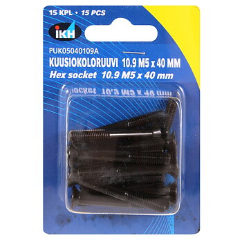 INSEXSKRUV M5X40 10.9 15ST FÖRSÄNKT DIN7991