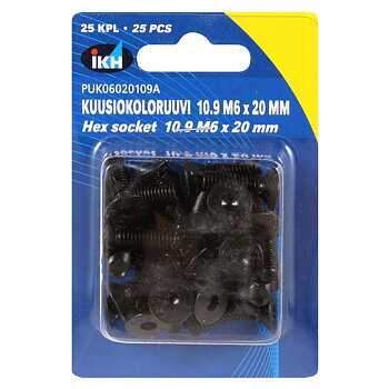 INSEXSKRUV M6X20 10.9 25ST FÖRSÄNKT DIN7991