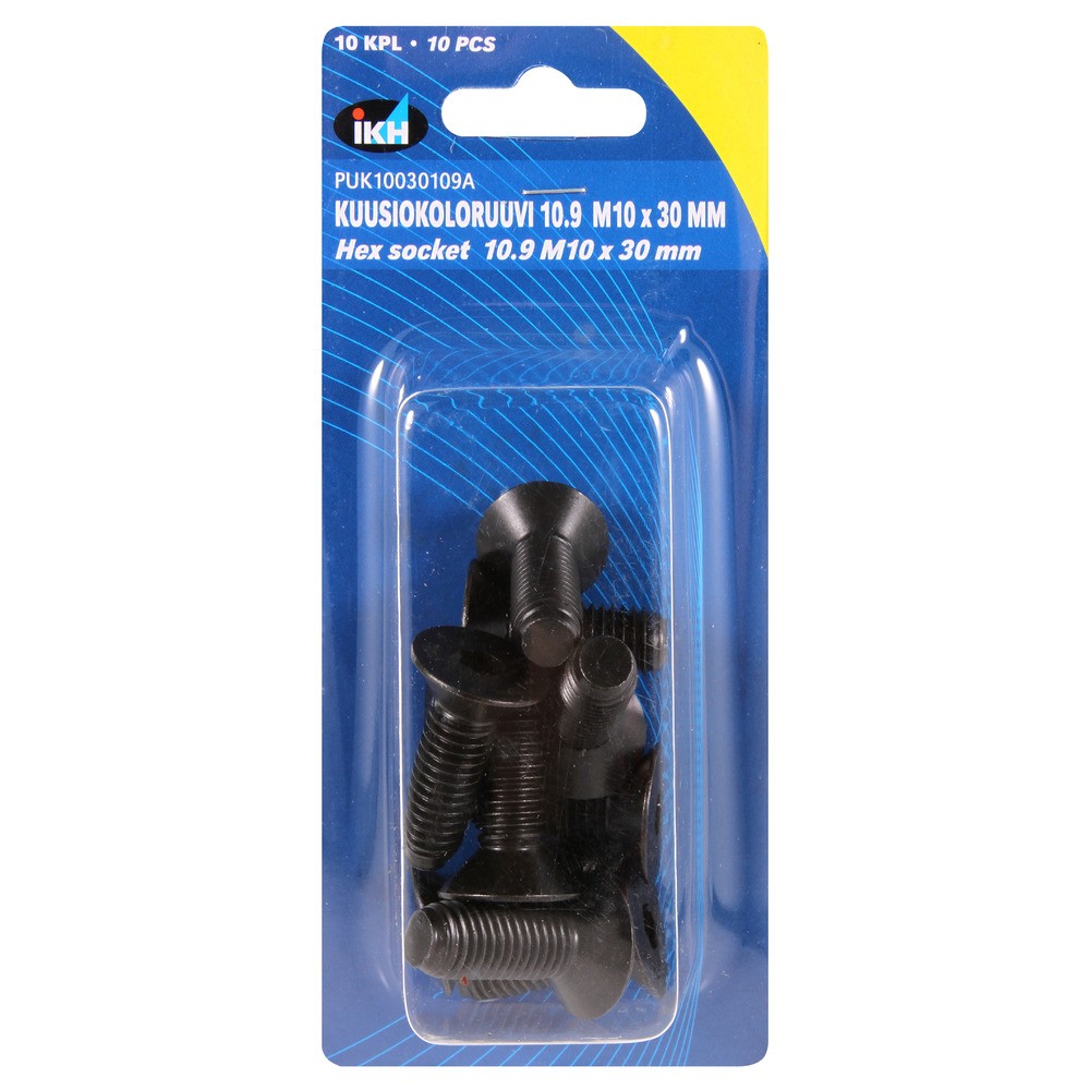 INSEXSKRUV M10X30 10.9 10ST FÖRSÄNKT DIN7991