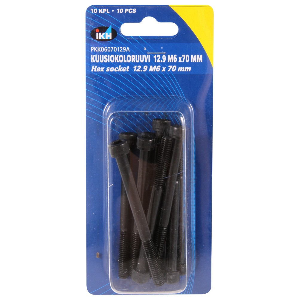 INSEXSKRUV M6X70 12.9 10ST DIN912