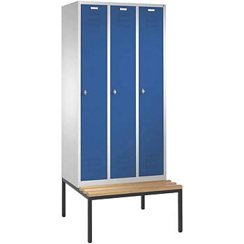 KLÄDSKÅP 3 DÖRRAR MED BÄNK 2190X900X500/745MM