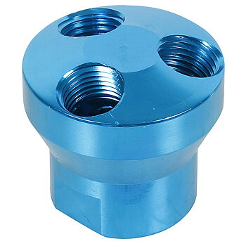 TRYCKLUFTSKOPPLING 3-VÄG 3/8"X1/4" ALUM.