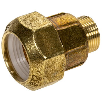 KOPPLING 1/2"-20MM UTV. GÄNGA MÄSSING PLAST-JÄRN