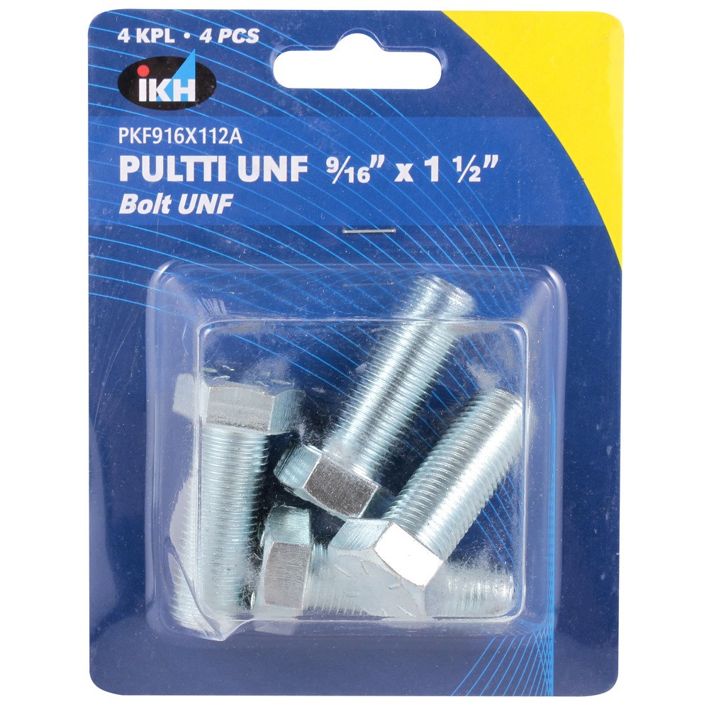 BULT UNF 9/16X1 1/2" 4ST FÖRZINKAD