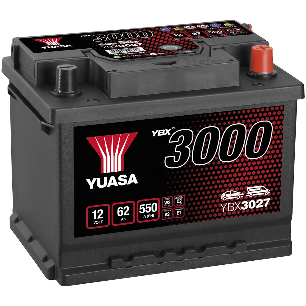 BATTERI YUASA 62AH -+ 243X175X190