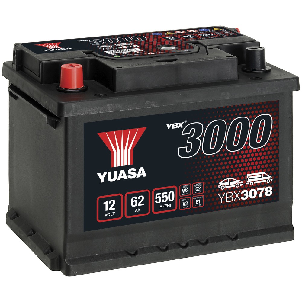 BATTERI YUASA 62AH +- 243X175X190