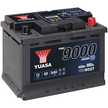 BATTERI YUASA  60AH AGM -+ 242X175X190