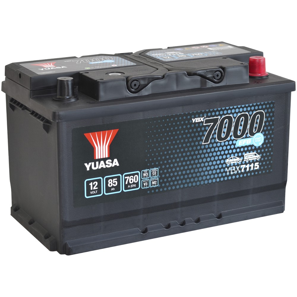 BATTERI YUASA 85AH EFB -+ 317X175X190