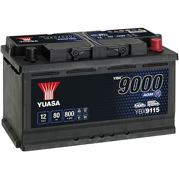 BATTERI YUASA 80AH AGM -+ 317X175X190