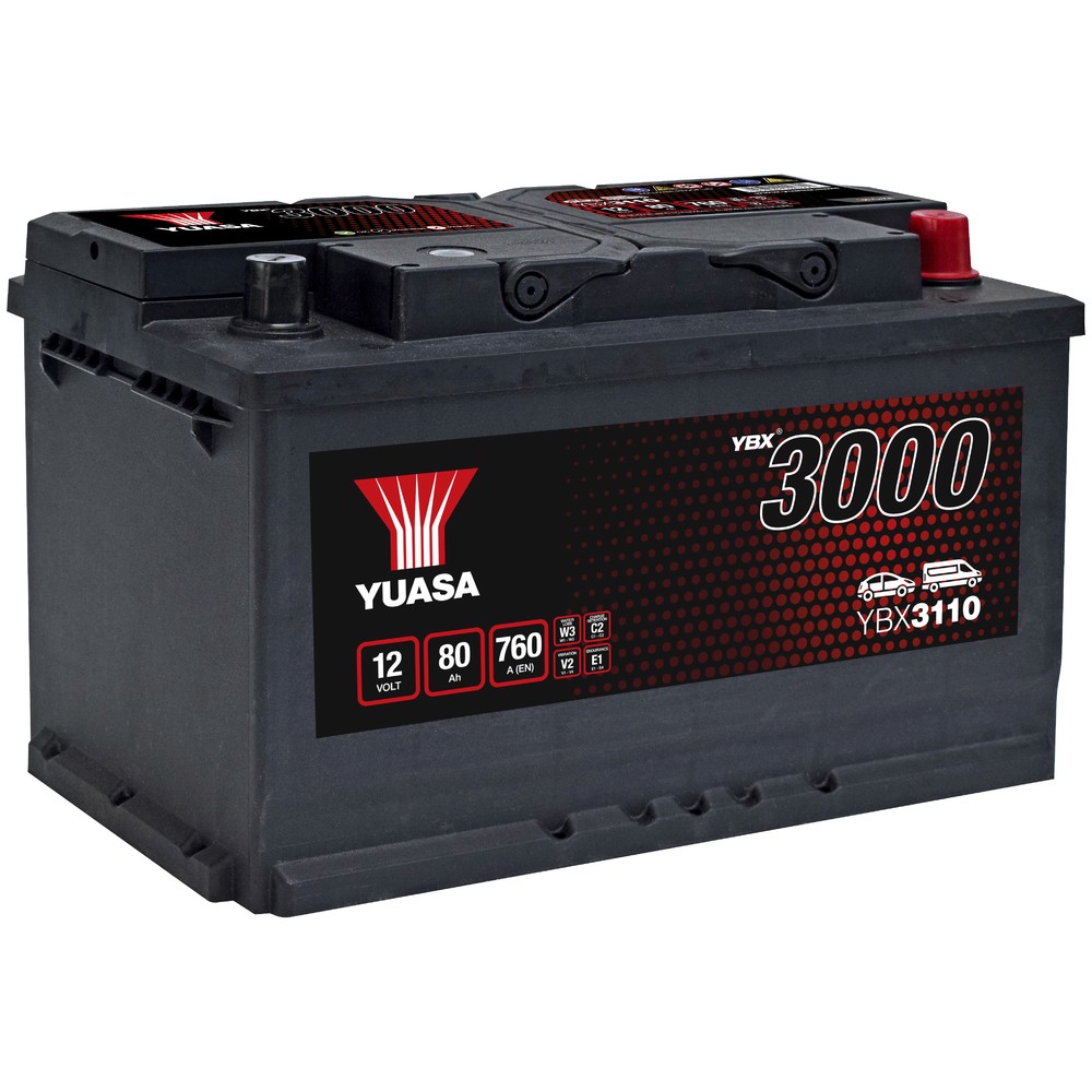 BATTERI YUASA  80AH -+ 317X175X175