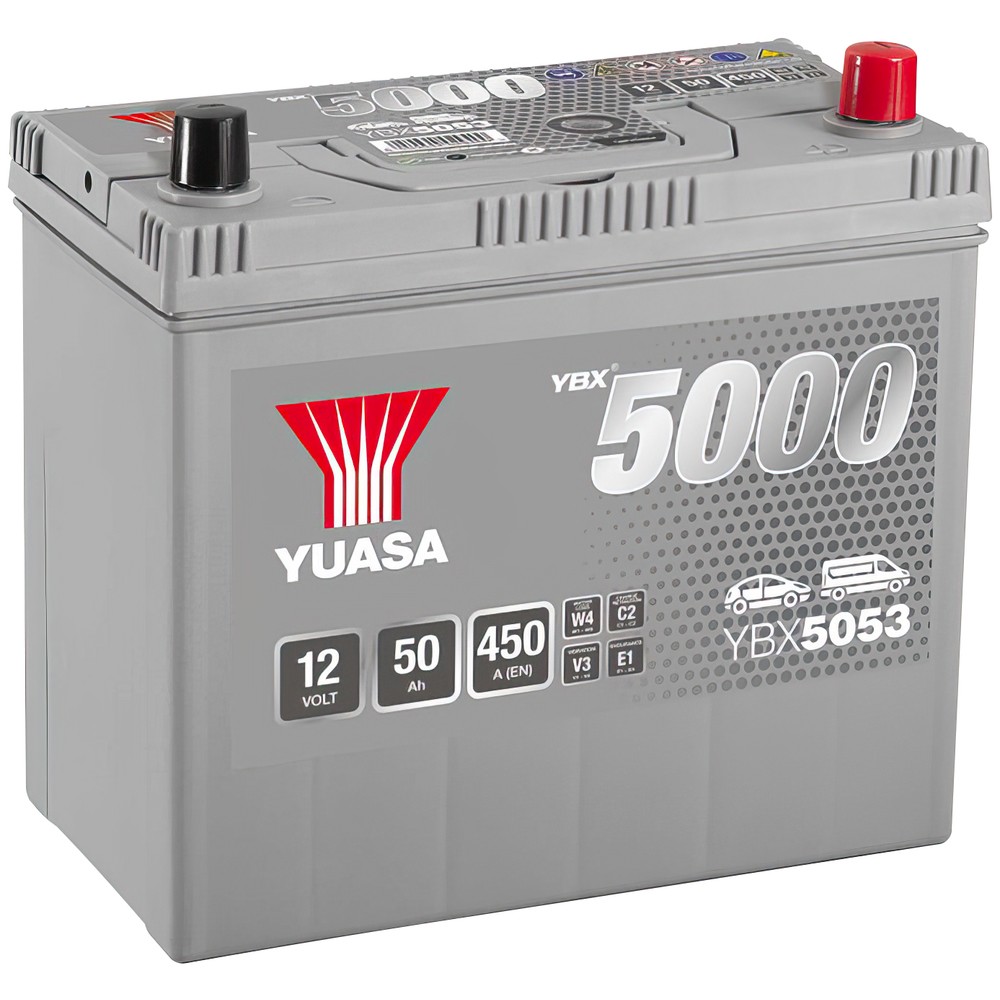 BATTERI YUASA 50AH -+ 238X129X223