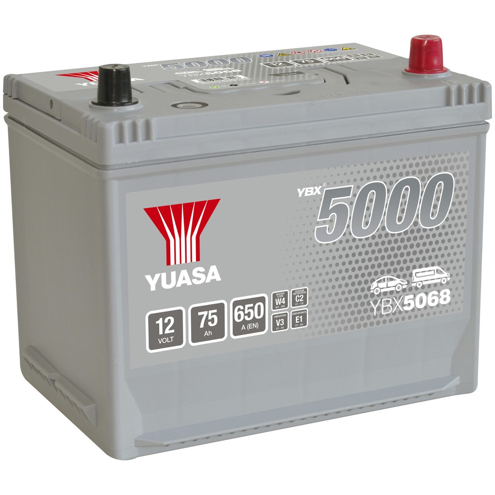 BATTERI YUASA 75AH -+ 269X174X225