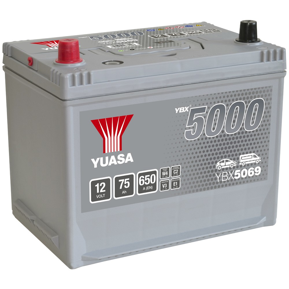 BATTERI YUASA 75AH +- 269X174X225