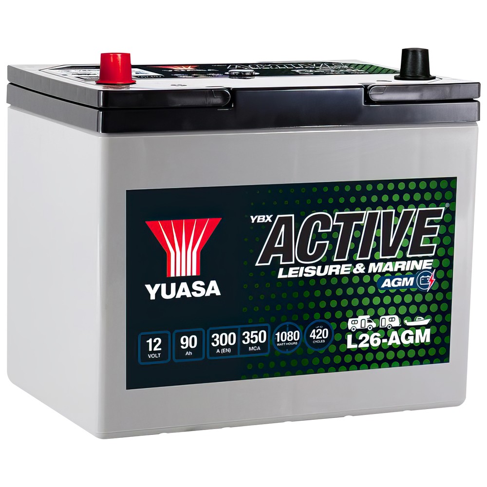 BATTERI YUASA FRITID 90AH +- AGM  259X168X232