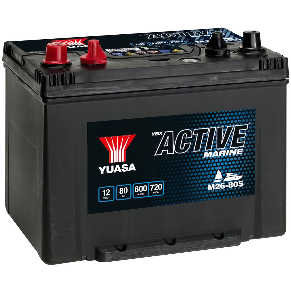 BATTERI YUASA MARIN 80AH +- 260X174X225