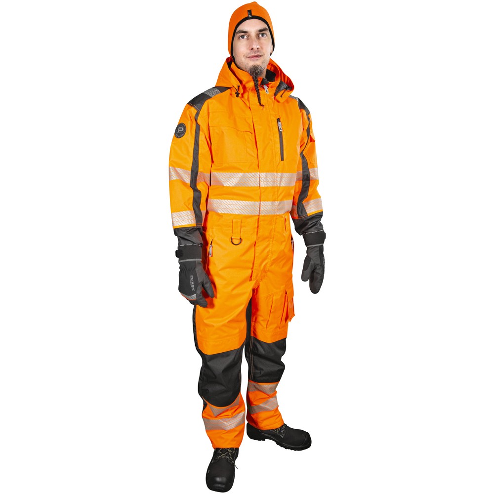 VINTEROVERALL VARSEL L ANOR FL.ORANGE/SVART KL3 E