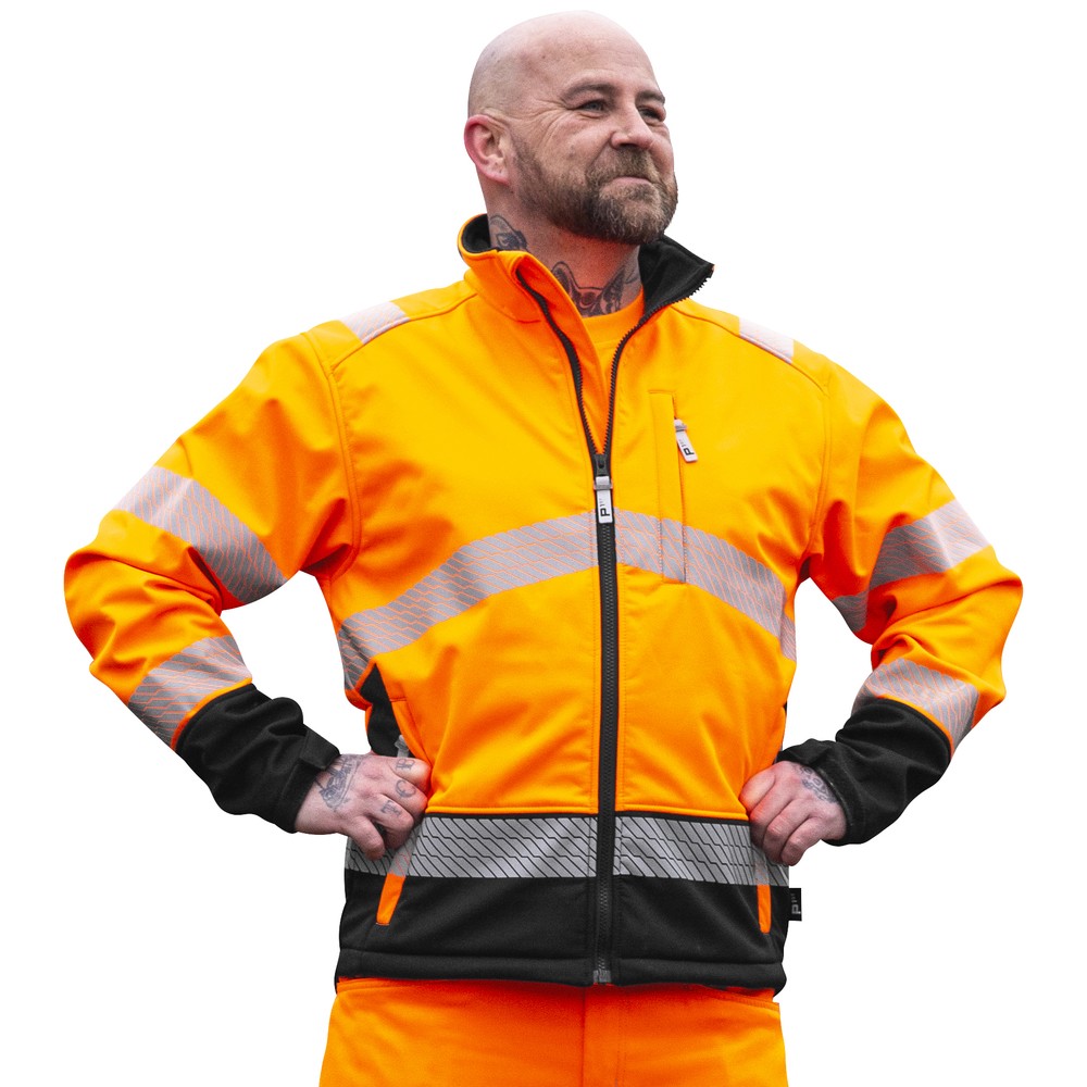 SOFTSHELL JACKA 4XL RANDAL FL.OR/SVT KL2 EN20471