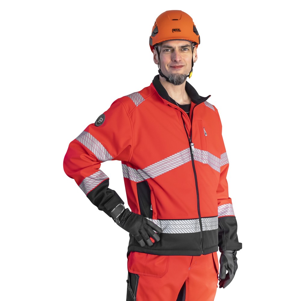 SOFTSHELL JACKA 4XL RANDAL FL.RÖD/SVT KL2 EN20471
