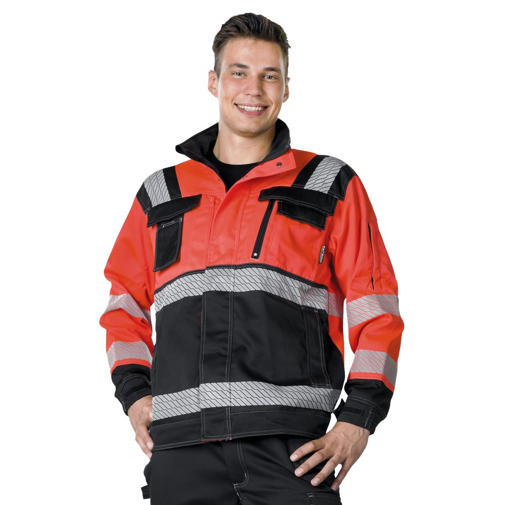 VARSELJACKA 5XL GRANIITTI FL.RÖD/SVART KL2 EN20471