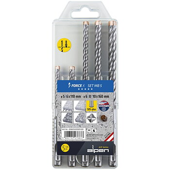 BORRSATS 5-10MM 5 DELAR FORCE X SDS-PLUS