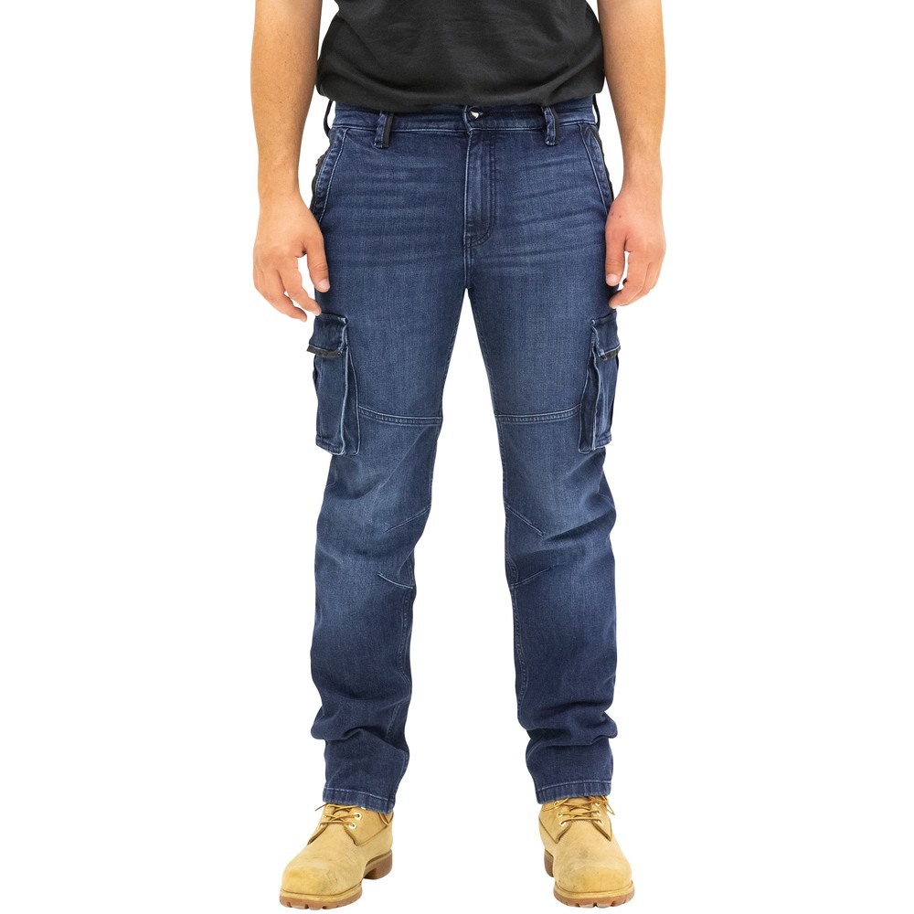 JEANS W30L33 UTILITY CARGO WASHED INDIGO