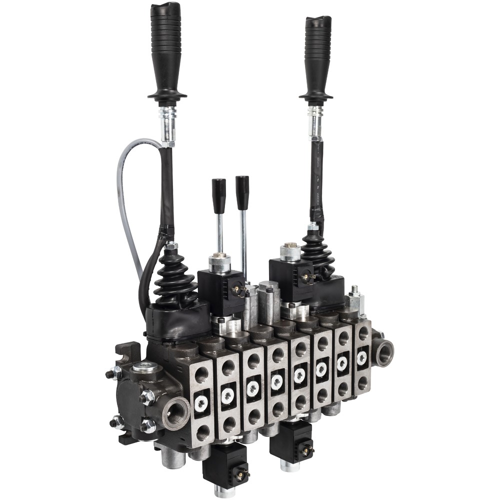 LASTARVENTIL 70L 8-SPOLE 2-ELEKTRISK JOYSTICK 12V