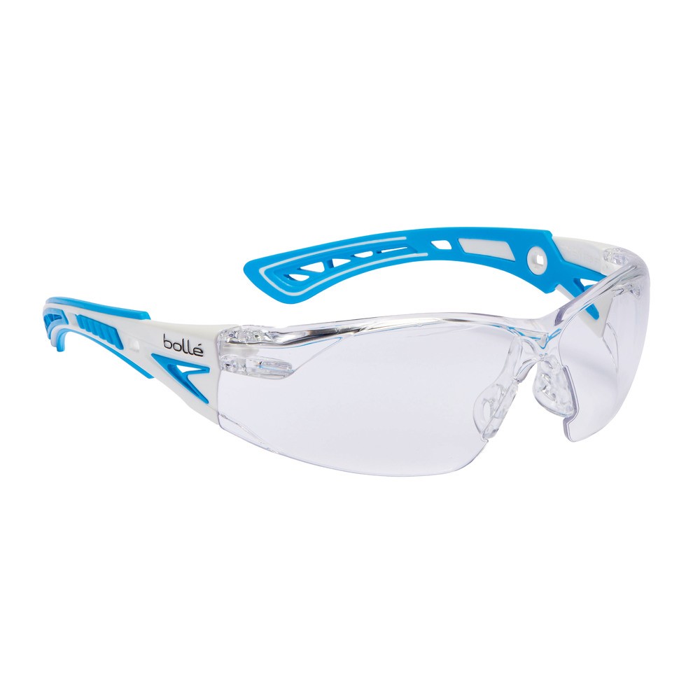 SKYDDSGLASÖGON RUSH+ BLÅ/VIT KLART